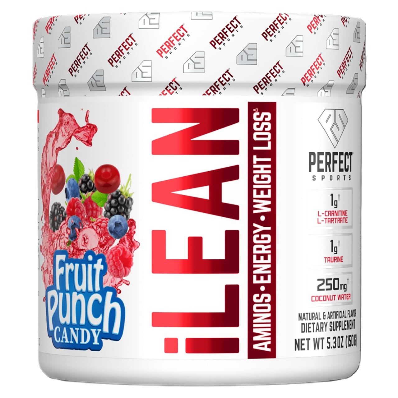 Ilean Fruit Punch Candy - Aminos + Energy + Weight Loss (30 Servings) 150G